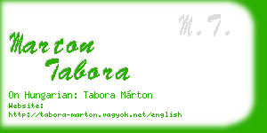 marton tabora business card